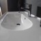 Rectangular White Ceramic Wall Mounted or Drop In Bathroom Sink